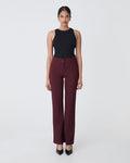 Annalee Classic Pants in maroon — full-length view