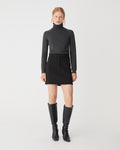 Clarisse Turtleneck Sweater in charcoal — full-length view