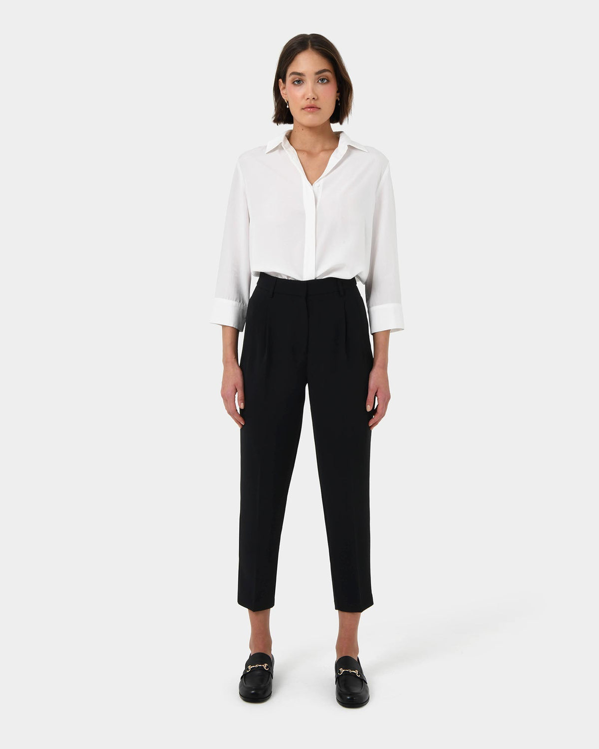 Carter 2 Slim Pants in black — full-length view 2