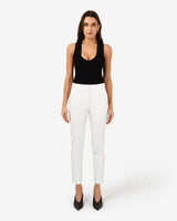Safira High-Waist Trousers in ivory — full-length view