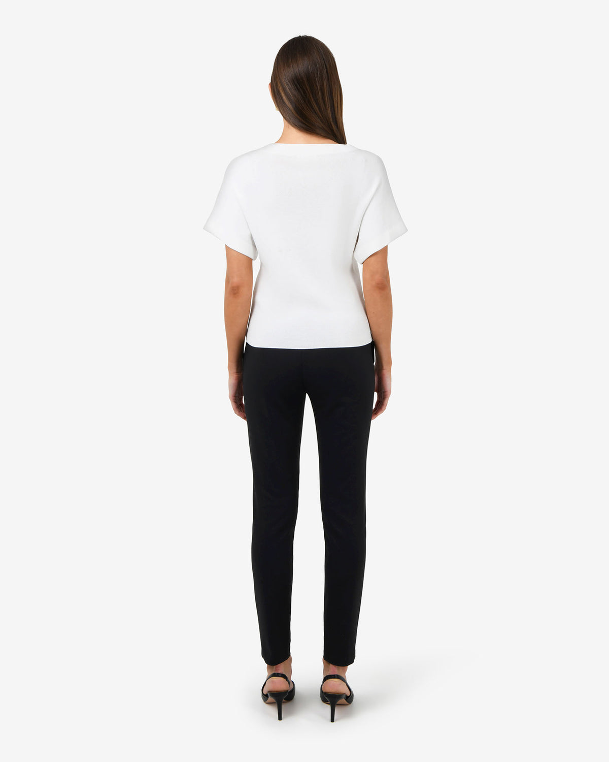 New Taylor Slim Pants in black — back view