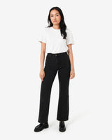 Merith Bootcut Jeans in washed black — full-length view