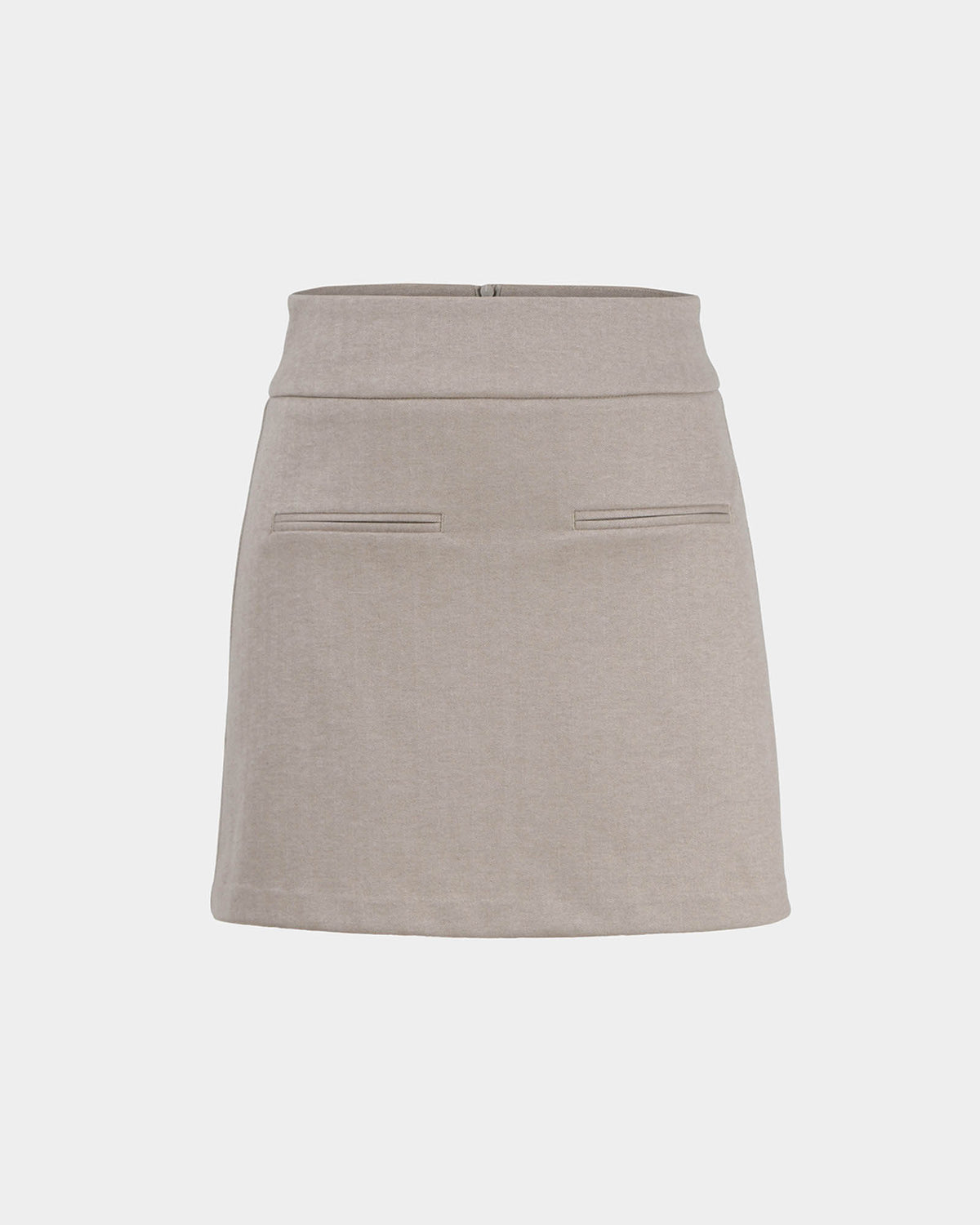 Lara A-Line Mini Skirt in stone — product-only view