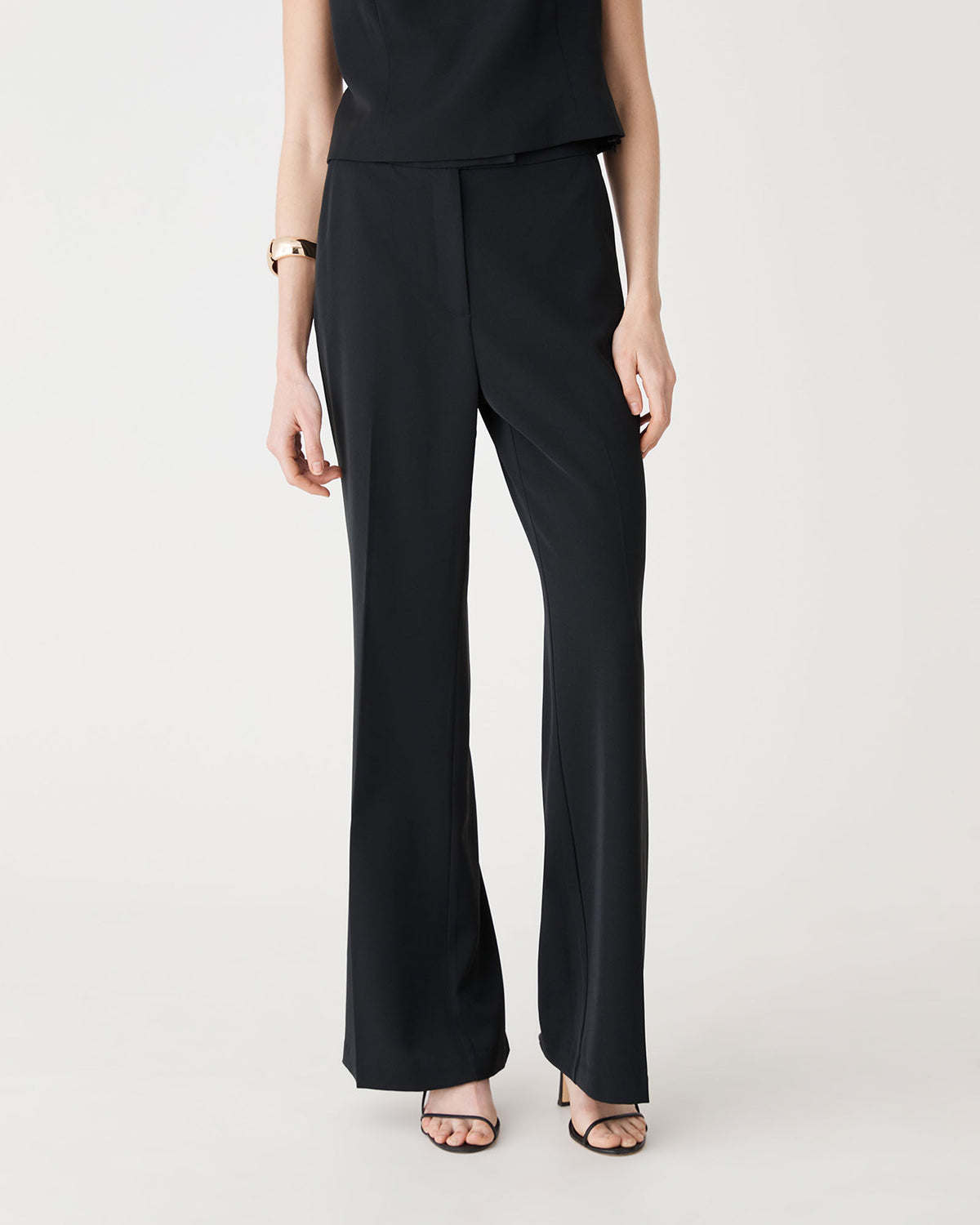 Chelsea Bootleg Pants in black — close-up view