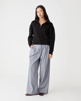 Marnie Half Zip Jumper in black — full-length view