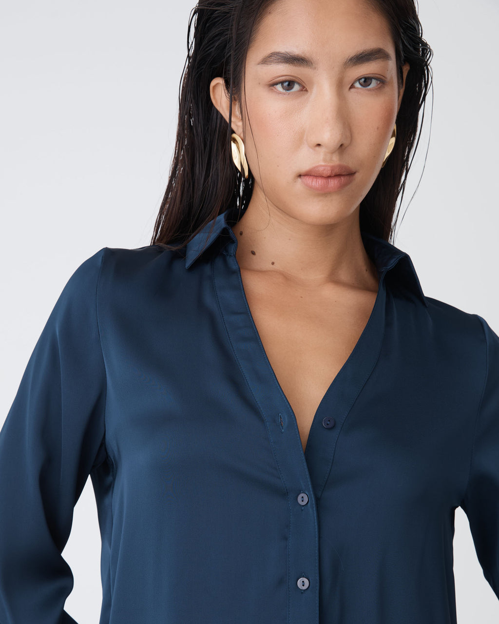 Cleo Statement Earrings in gold — view 1