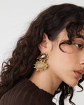 Terra Stone Earrings in brown honey — view 1