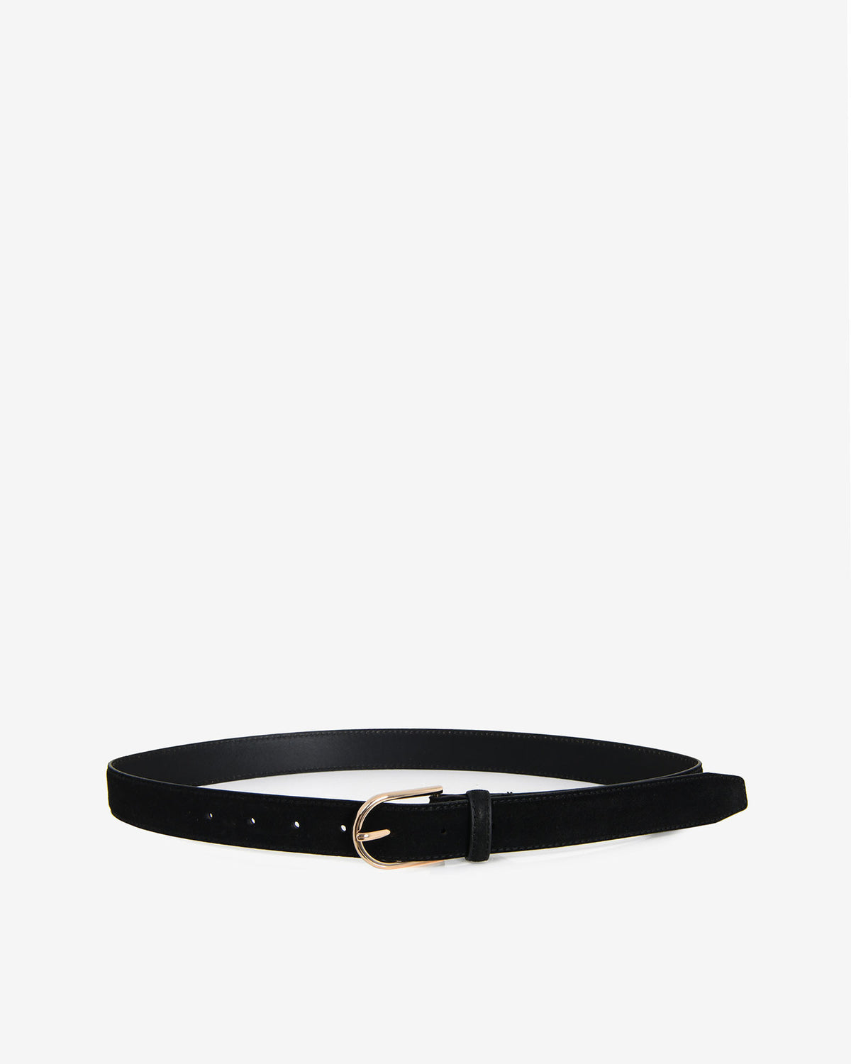 Kristen Suede Leather Belt in black — product-only view
