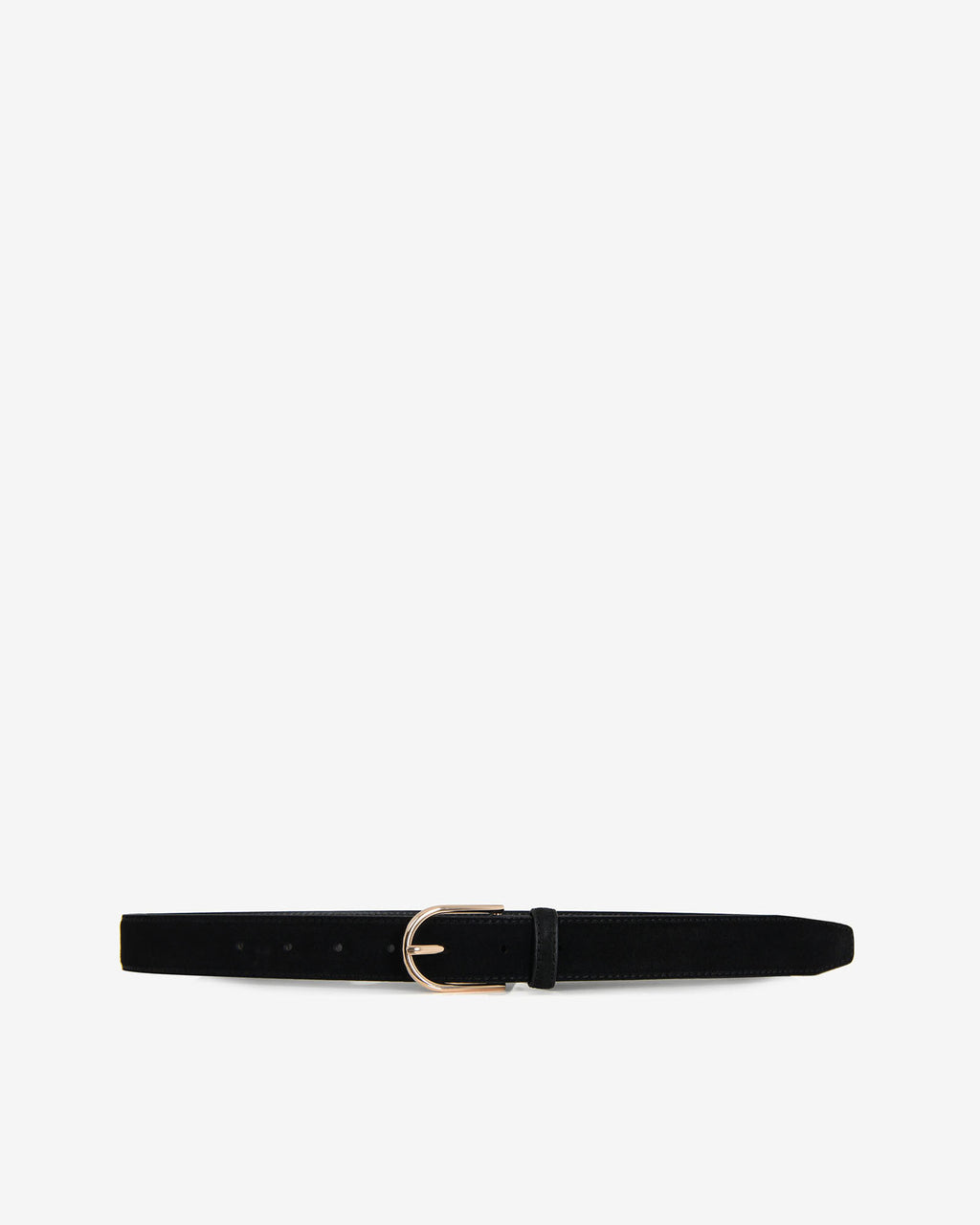 Kristen Suede Leather Belt in black — product-only view 2